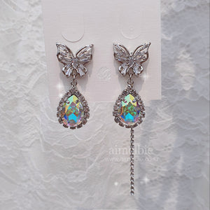 [Redvelvet Wendy Earrings] Rainbow Crystal Butterfly Earrings