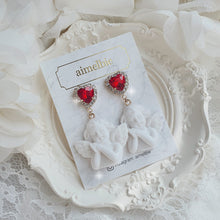 Load image into Gallery viewer, Baby Angel and Red Heart Earrings (Hyun-A Instagram Earrings)