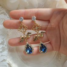 Load image into Gallery viewer, Oriental Princess Earrings - Navy