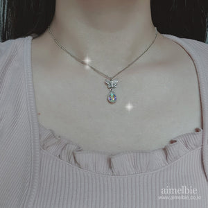 Dreamy Butterfly Semi-Choker Necklace - Rainbow (STAYC Isa, STAYC Seeun, Sejeong Kim, Oh My Girl Jiho Necklace)