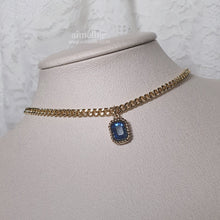 Load image into Gallery viewer, City Women Gold Chain Choker - Light Sapphire