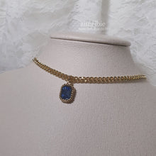 Load image into Gallery viewer, City Women Gold Chain Choker - Light Sapphire