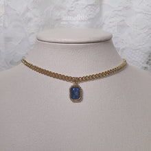 Load image into Gallery viewer, City Women Gold Chain Choker - Light Sapphire
