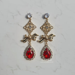 Oriental Princess Earrings - Red