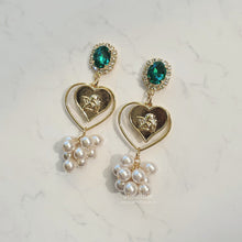 Load image into Gallery viewer, Emerald Baby Angel Earrings