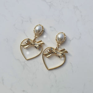 Sweet Heart Earrings - Gold ( STAYC Sieun, Gfriend Yerin Earrings)