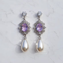 Load image into Gallery viewer, Violet Jewel Princess Earrings - Simple