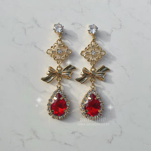 Oriental Princess Earrings - Red