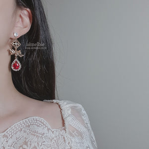 Oriental Princess Earrings - Red
