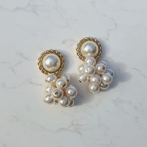 Pearl Bouquet Earrings - Antique ver. (Kep1er Chaehyun Earrings)