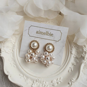 Pearl Bouquet Earrings - Antique ver. (Kep1er Chaehyun Earrings)
