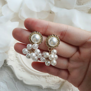 Pearl Bouquet Earrings - Antique ver. (Kep1er Chaehyun Earrings)