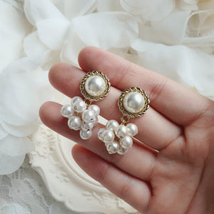 Pearl Bouquet Earrings - Antique ver. (Kep1er Chaehyun Earrings)