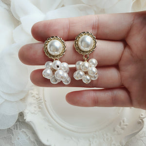 Pearl Bouquet Earrings - Antique ver. (Kep1er Chaehyun Earrings)