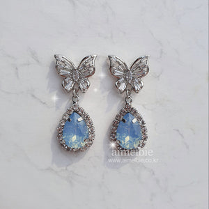 Soft Blue Butterfly Earrings (Girl's Generation Sunny Earrings)