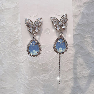 Soft Blue Butterfly Earrings (Girl's Generation Sunny Earrings)