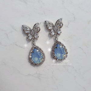 Soft Blue Butterfly Earrings (Girl's Generation Sunny Earrings)