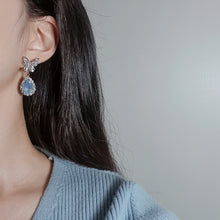 Load image into Gallery viewer, Soft Blue Butterfly Earrings (Girl&#39;s Generation Sunny Earrings)