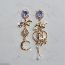 Load image into Gallery viewer, Pony and the Moon Earrings - Violet