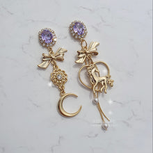 Load image into Gallery viewer, Pony and the Moon Earrings - Violet