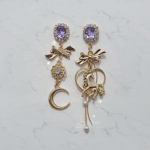 Pony and the Moon Earrings - Violet