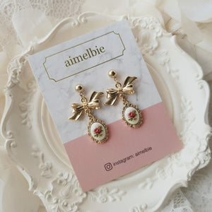 Mary Earrings - Vintage Rose Version