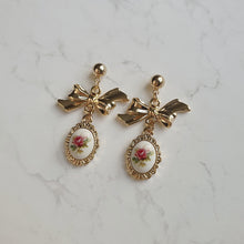 Load image into Gallery viewer, Mary Earrings - Vintage Rose Version