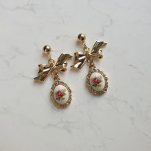 Load image into Gallery viewer, Mary Earrings - Vintage Rose Version