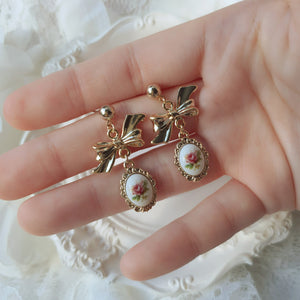 Mary Earrings - Vintage Rose Version