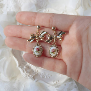 Mary Earrings - Vintage Rose Version