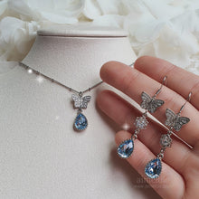 Load image into Gallery viewer, Dreamy Butterfly Semi-Choker Necklace - Light Blue (Oh My Girl Arin, Mamamoo Solar, STAYC Sieun, J Necklace)