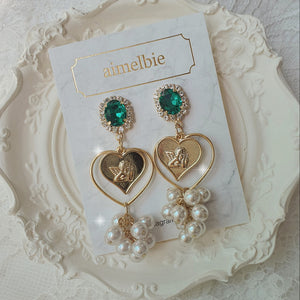 Emerald Baby Angel Earrings