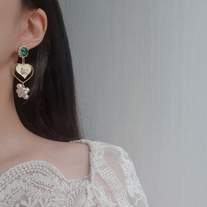 Emerald Baby Angel Earrings