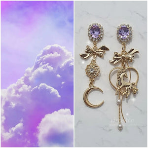 Pony and the Moon Earrings - Violet