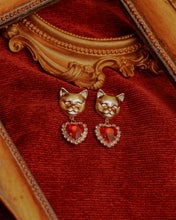 Load image into Gallery viewer, Melbie The Cat Series - Red Heart Earrings (Mamamoo Solar Earrings)