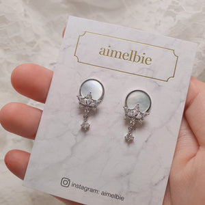 Angelic Mother of Pearl Earrings - Silver