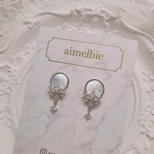 Angelic Mother of Pearl Earrings - Silver