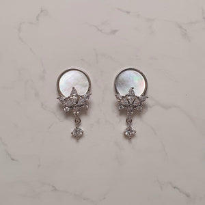 Angelic Mother of Pearl Earrings - Silver
