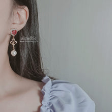 Load image into Gallery viewer, Rosepink Heart Princess Earrings