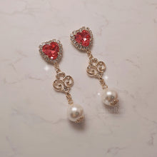 Load image into Gallery viewer, Rosepink Heart Princess Earrings