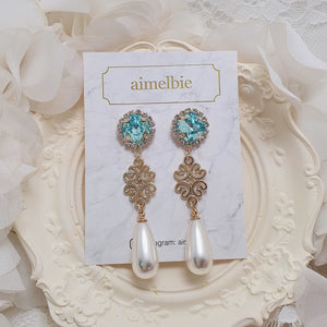 Aquamarine Princess Earrings