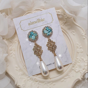Aquamarine Princess Earrings