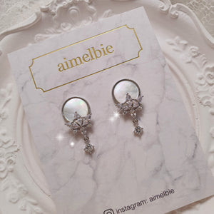 Angelic Mother of Pearl Earrings - Silver