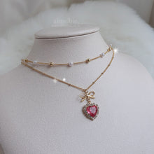 Load image into Gallery viewer, Rosepink Heart Princess Necklace (STAYC Seeun Necklace)