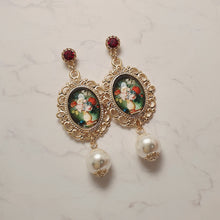 Load image into Gallery viewer, Classic Flowers Oil Painting Earrings