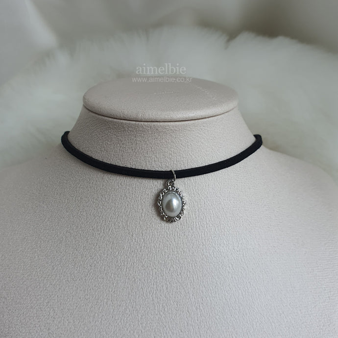 Antique Oval Choker - Pearl (Silver ver.) (VIVIZ Eunha, Woo!ah! Nana Necklace)