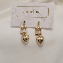 Load image into Gallery viewer, Urban Golden Heart Earrings