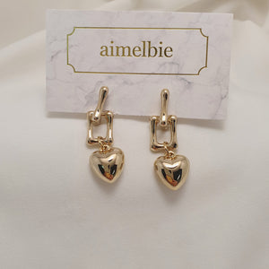 Urban Golden Heart Earrings