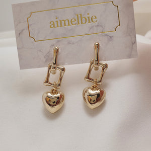 Urban Golden Heart Earrings