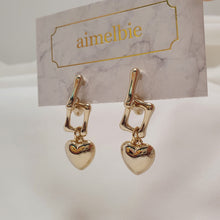Load image into Gallery viewer, Urban Golden Heart Earrings